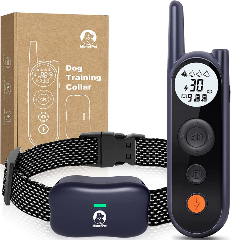 Mimofpet Dog Shock Collar,1800M Range Dog Training Collar  with Remote,185 Days Stand Time,Waterproof and Rechargeable E Collar with Beep, Vibration, Shock, Light and Keypad Lock for Large Medium Small Dogs（X2）